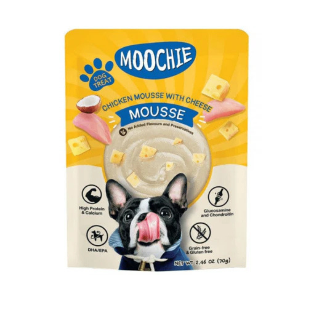 Moochie Mousse With Cheese 85G Pouch – Complete Wet Food for Dogs