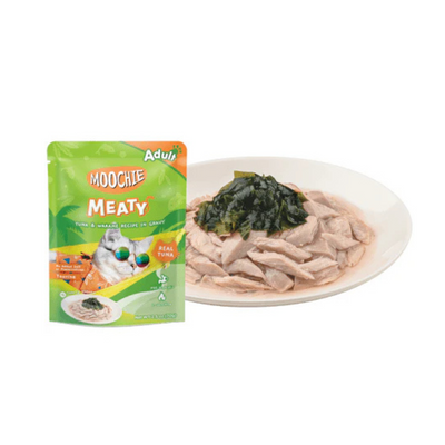 Moochie Meaty Tuna &amp; Wakame Recipe in Gravy Cat Food