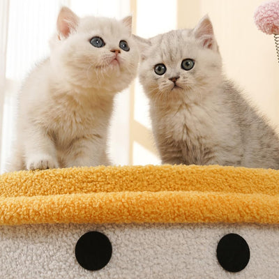 Happy Cat Hideaway & Toy yellow 43*32.5cm