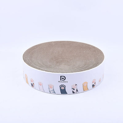 Cat Tree Round Type Cats Catnip Scratch Board White