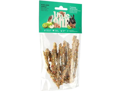 Little One Yummy Branches With Kiwi And Apple. Snack For All Small Mammals, 35 G