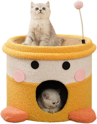 Happy Cat Hideaway & Toy yellow 43*32.5cm