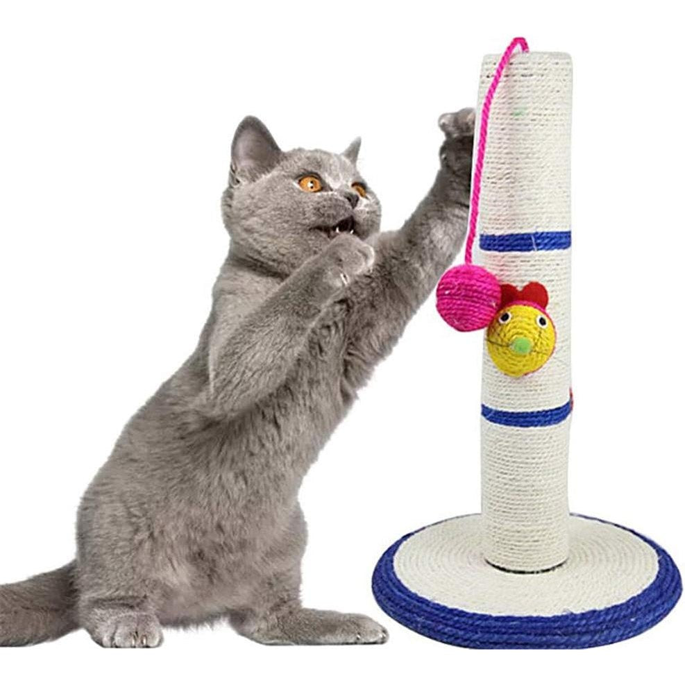Bee Design Cat Scratching Post With Toy