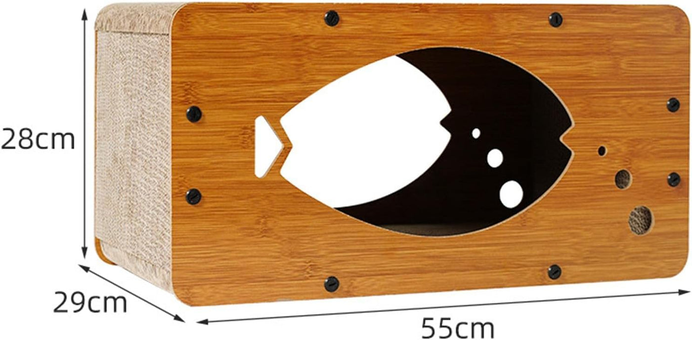 Cardboard  cat Scratch & Sleep House 55*29*28cm