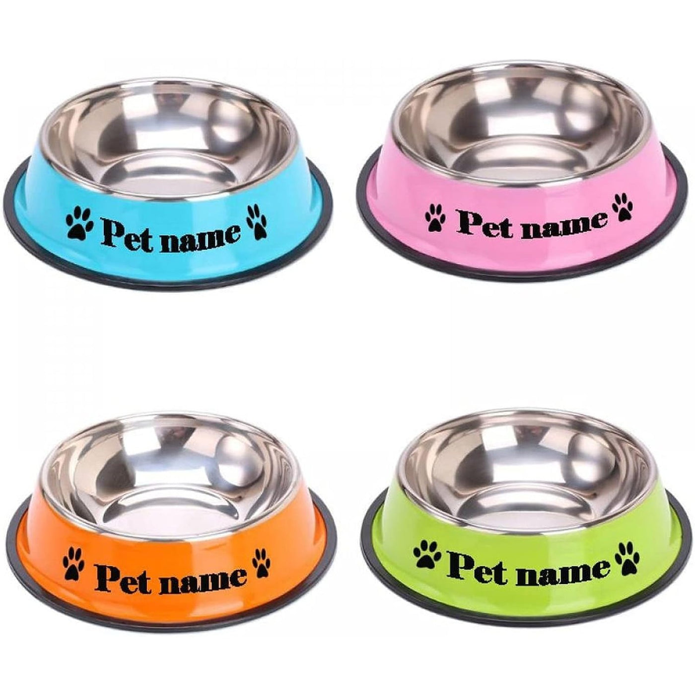 Macaroon Cartoon Stainless Steel Dog Bowl 26 cm