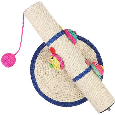 Bee Design Cat Scratching Post With Toy