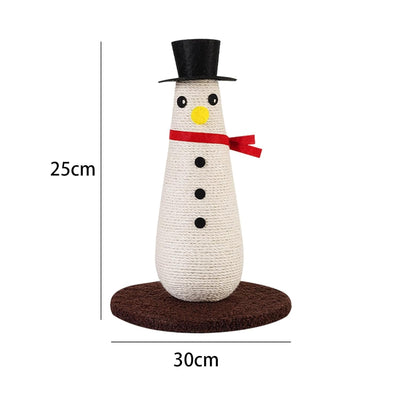 Modern Snowman Cat Scratcher & tree 30*46cm