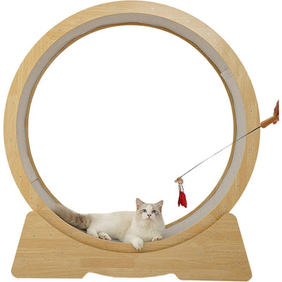 Modern Wooden treadmill Cat Wheel 90*34*94.5cm