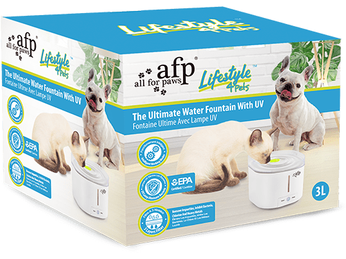 AFB Lifestyle 4 Pet-نافورة الحيوانات الأليفة المثالية بالأشعة فوق البنفسجية - 3 لتر