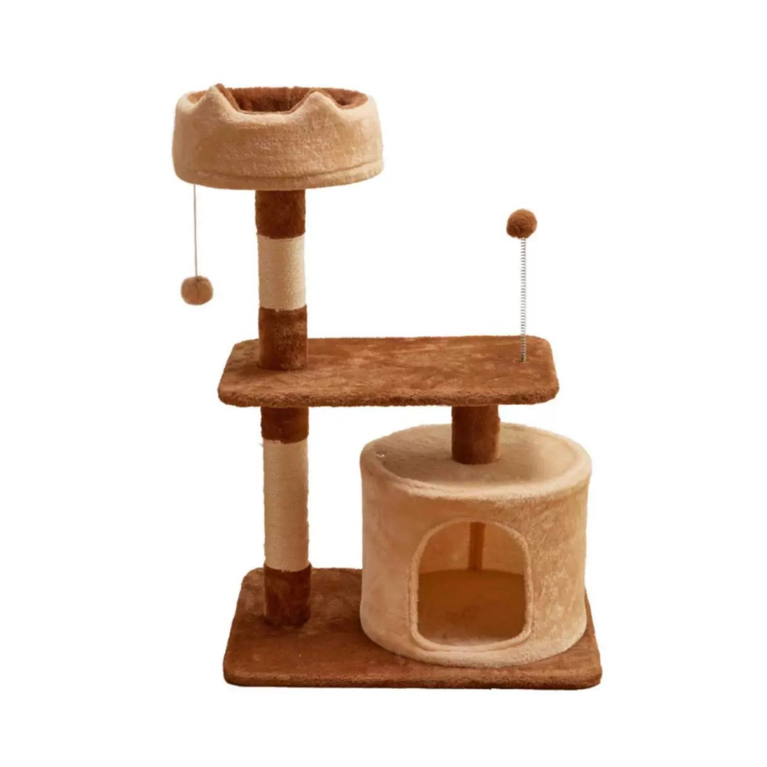 Coffee+Beige 12Mm Particleboard+4Mm Sisal Rope+Pillar Diameter 7Cm
