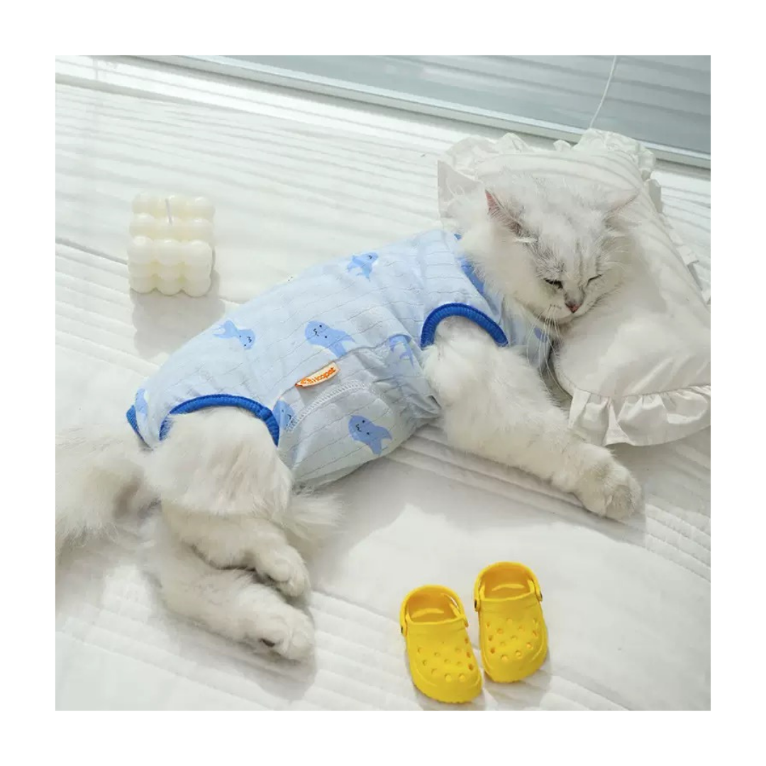 Blue Whale Baby Bodysuit / Recovery Suit for Pets