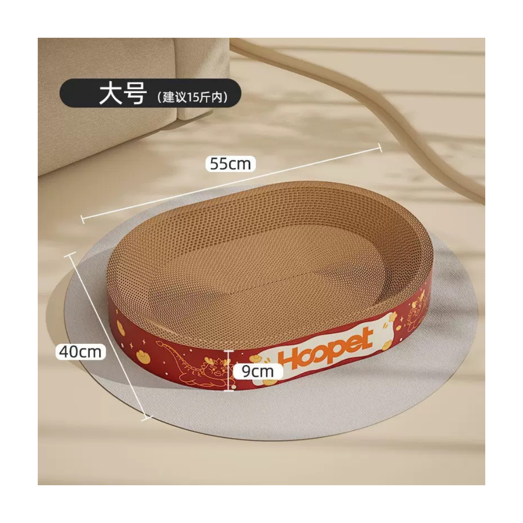 Hoopet Oval Cat Scratch Board Upgraded Large - Dragon Teng Tiger Leap