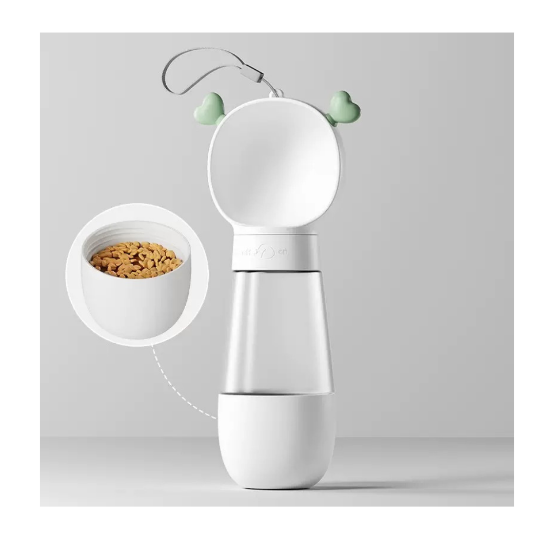 Portable Pet Water Bottle – Leak-Proof Travel Bottle with Built-In Drinking Bowl