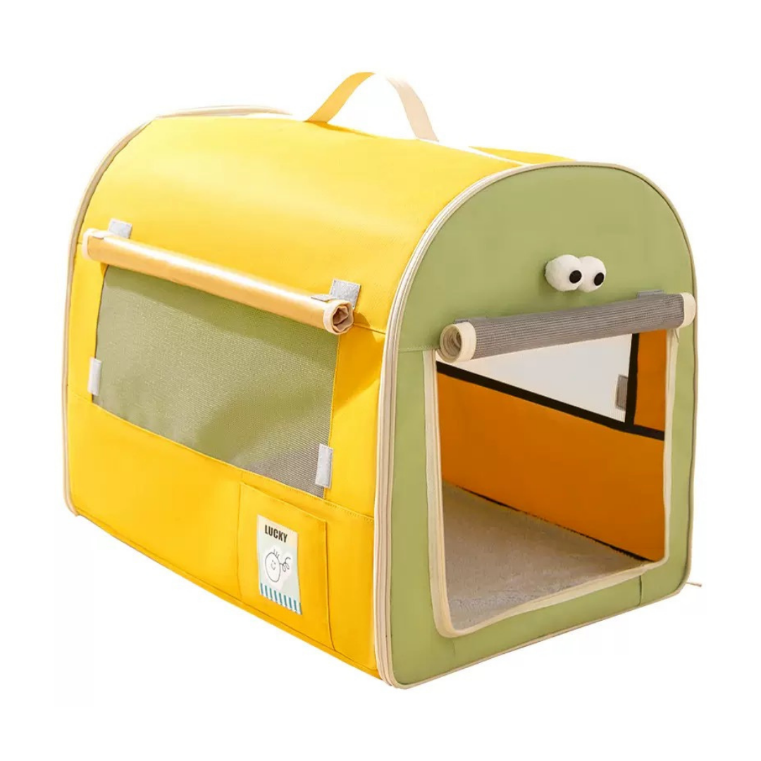Green House Design Pet Bed – Cozy Enclosed Retreat for Small to Medium Pets
