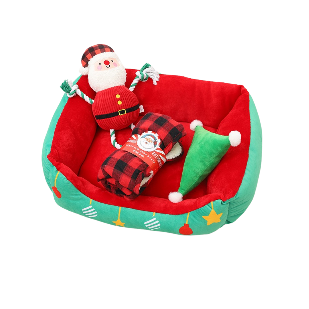 Four Piece Christmas Pet Nest Mat Set