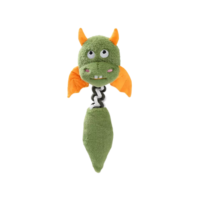 Green Monster Dog Toy – Durable Velvet Chew &amp; Tug Rope Toy for Dogs