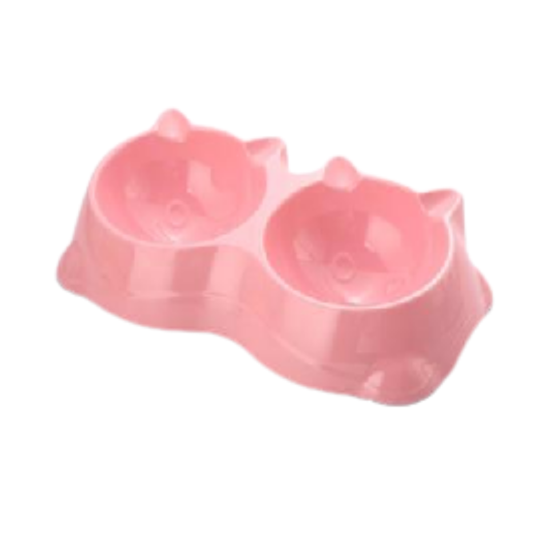 Double Pet Bowl with Fiber