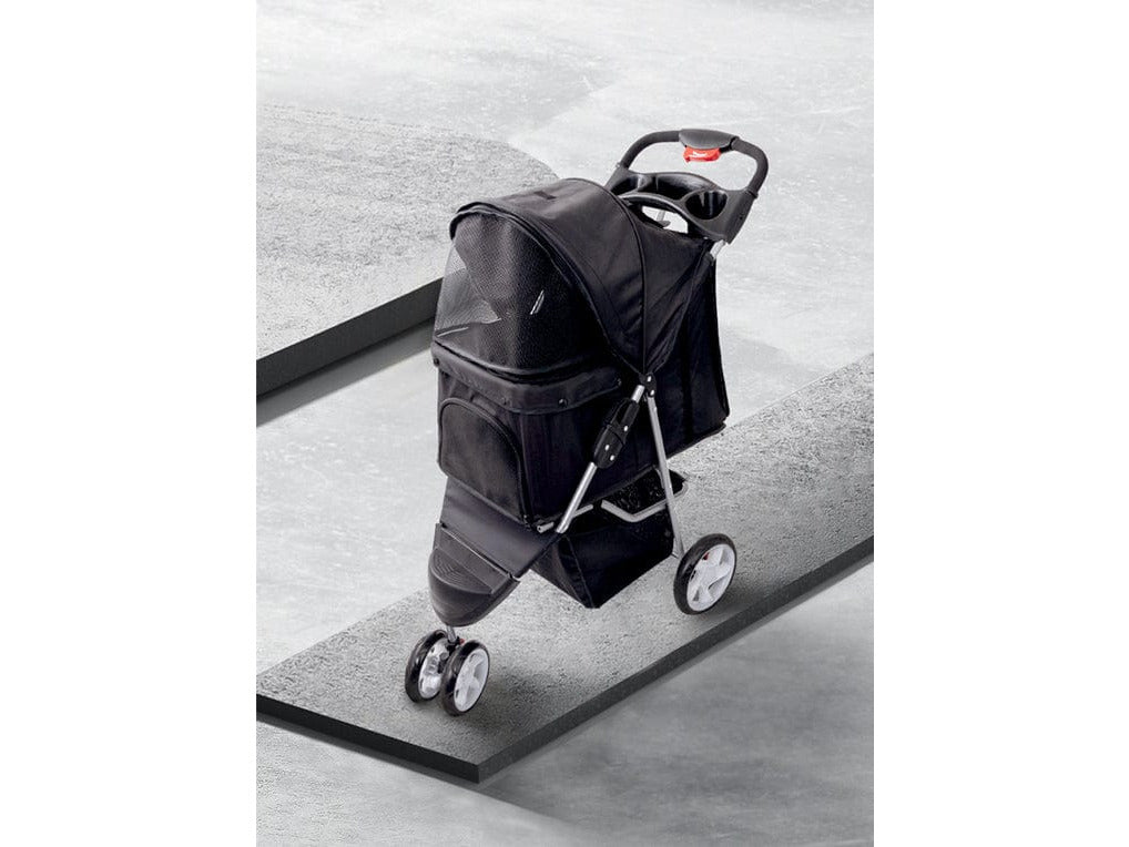 Pawise Pet Stroller With 3 Wheels-Black 68X46X100Cm