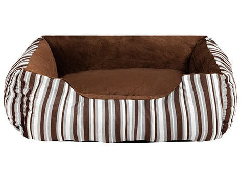 Pawise Dog Bed Cuddler -Brown Strip