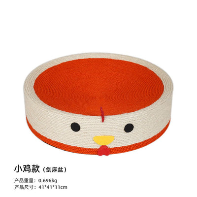 Round Chicken-Themed Cat Scratcher 41*41*11cm