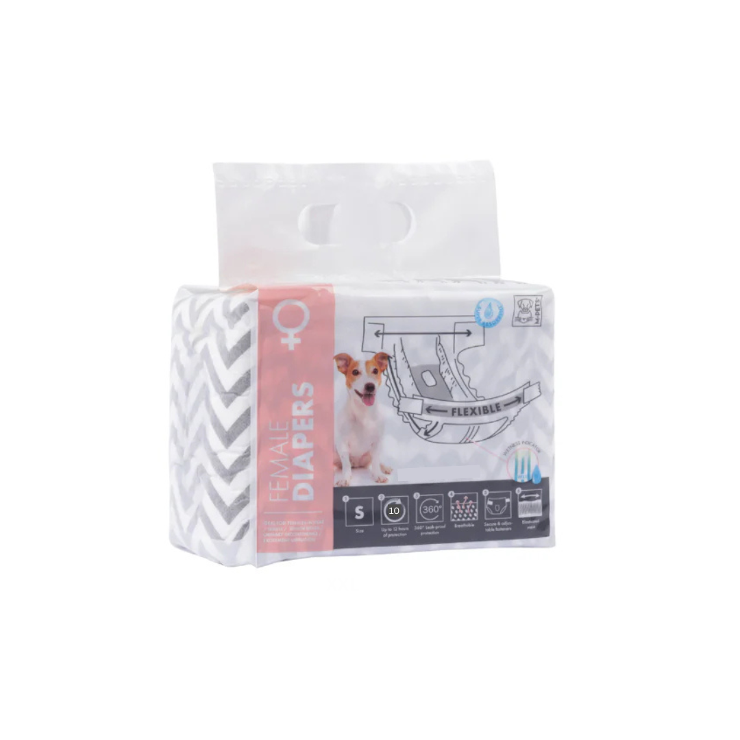 DIAPERS - Female Dog - (S) - 10 pcs