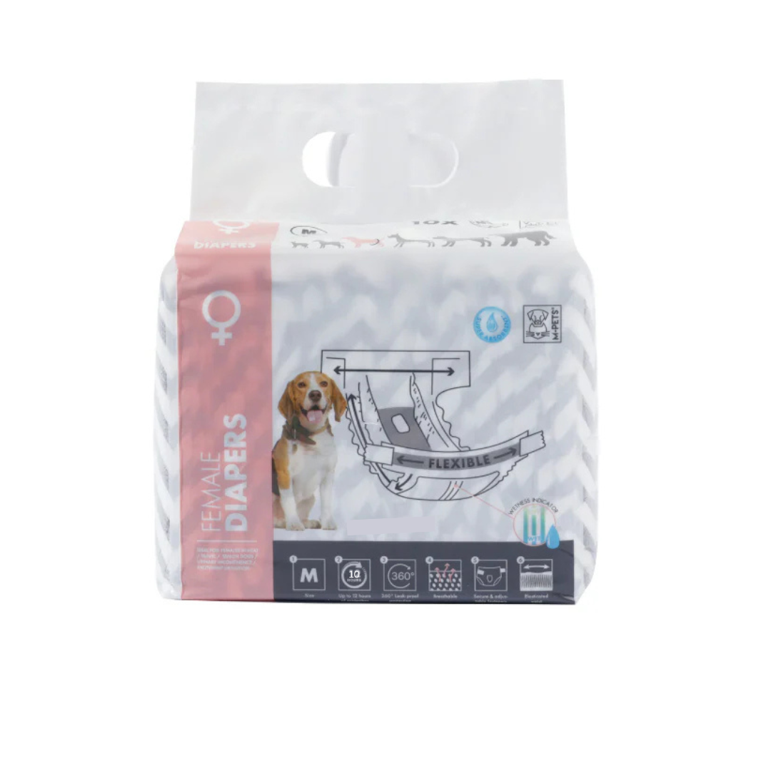 DIAPERS - Female Dog - (M) - 10 pcs