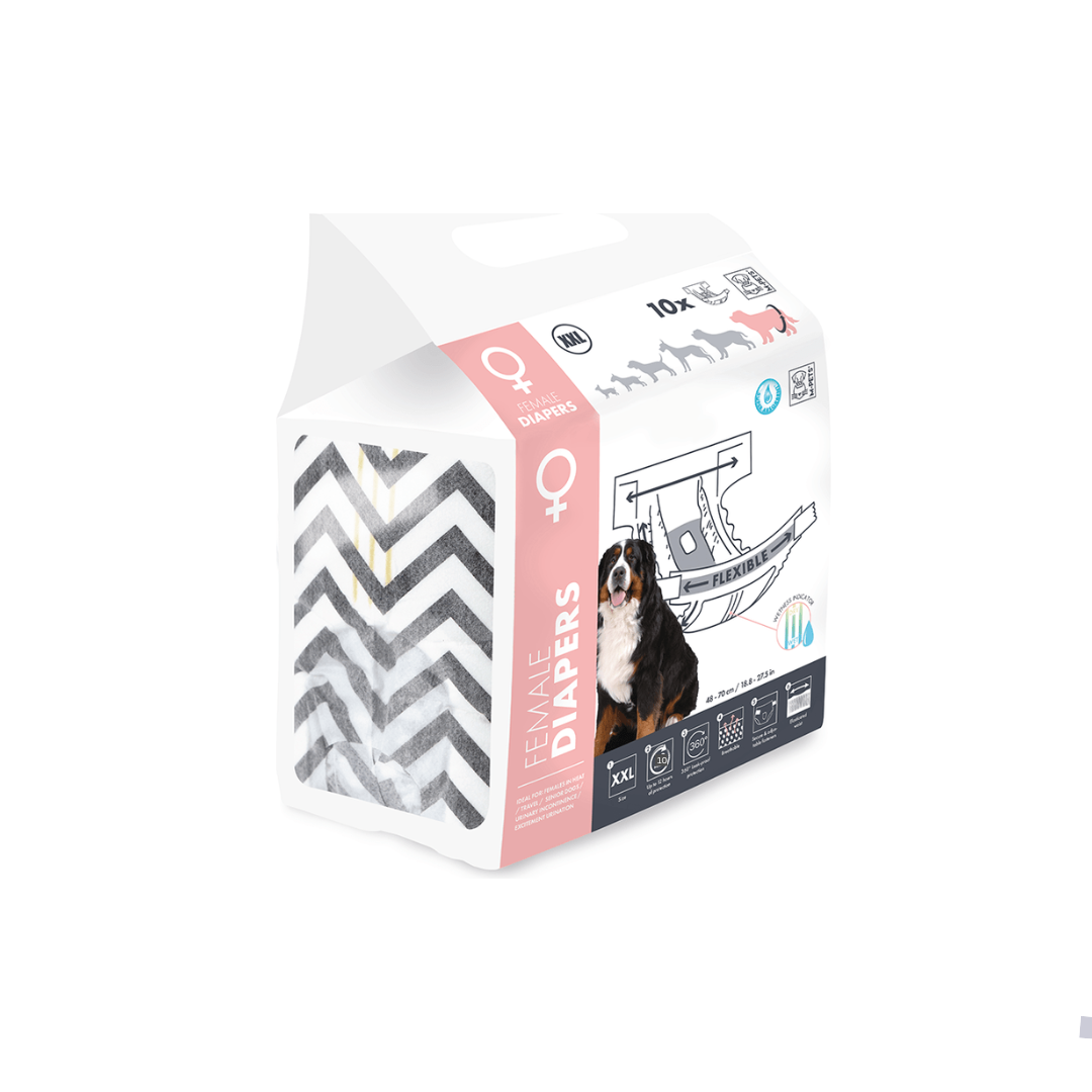 DIAPERS - Female Dog - (XXL) - 10 pcs