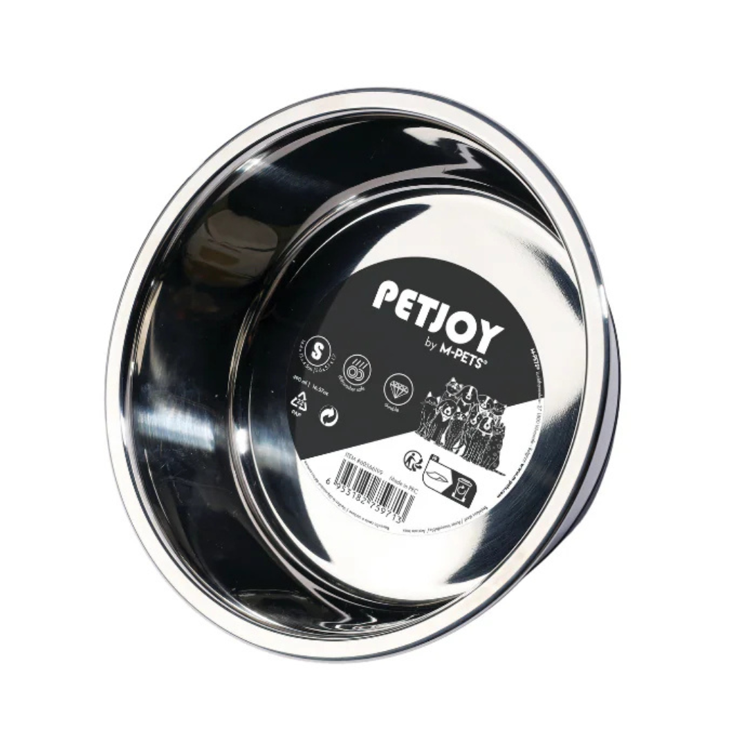 PETJOY DogFamily Stainless Bowl S - Black & White 490 ml