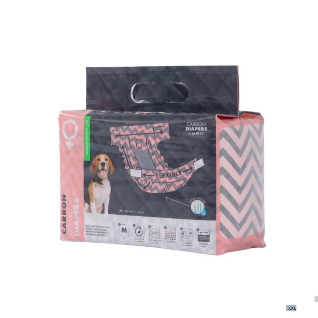CARBON DIAPERS - Female Dog - (M) - 15 pcs