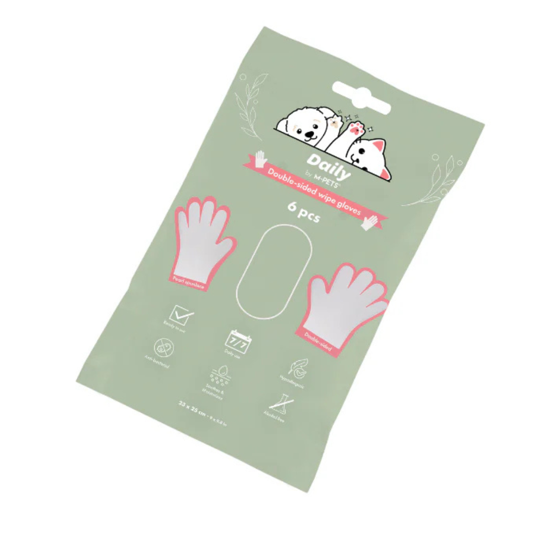DAILY Double-sided wipe gloves - 6 pcs