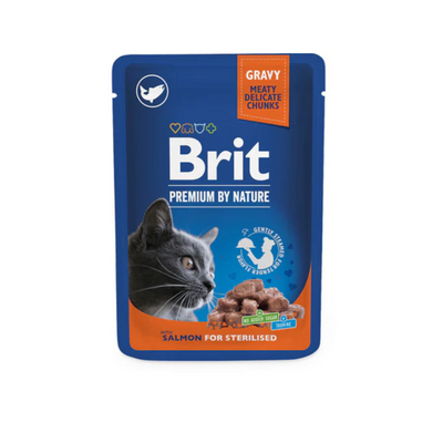 Salmon Chunks in Gravy - Premium Wet Cat Food for Sterilised Cats