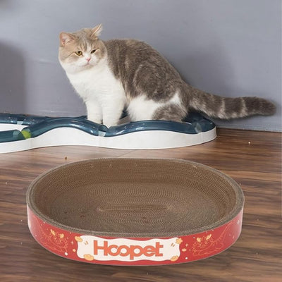 HOOPET Elliptical Cat Scratch Board – Big Mac 65×50×9 cm