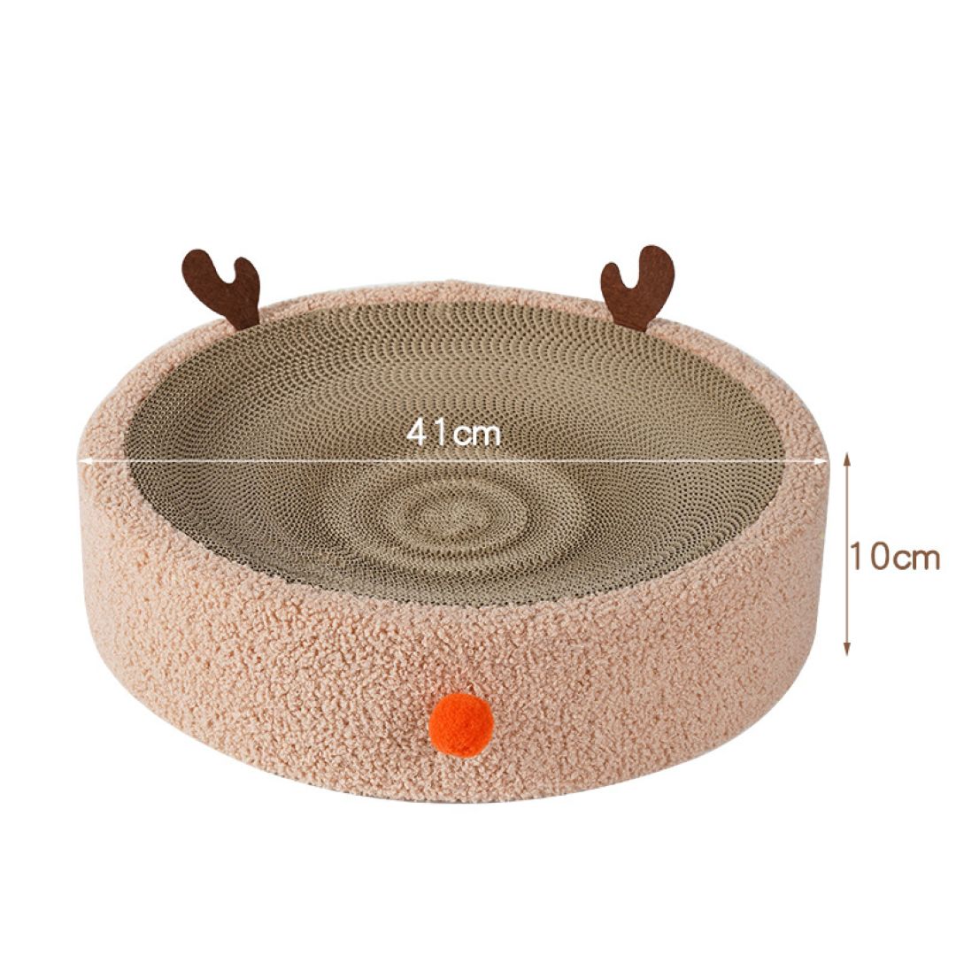 Modern Pink Reindeer Cat Scratcher 41*41*10cm