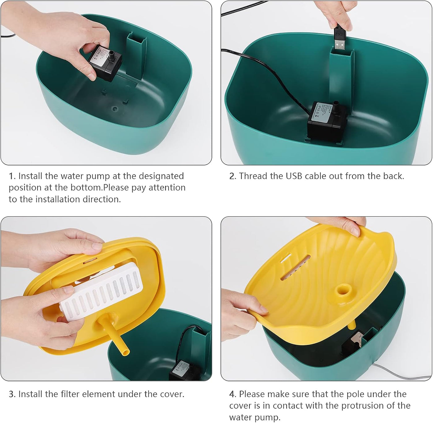 Home Air Yacht Cat Water Dispenser- Green