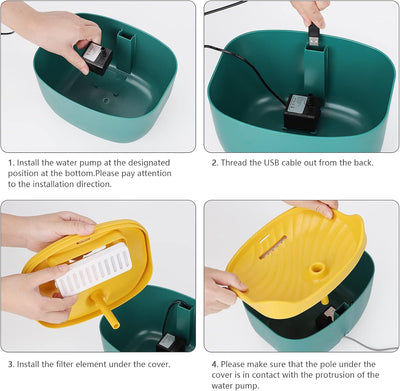 Home Air Yacht Cat Water Dispenser- Green
