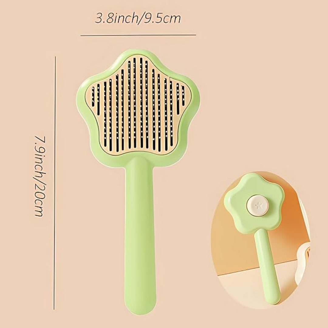 HOOPET Pet Flower Detangling Comb Avocado Green 20x9.5x4.5 cm