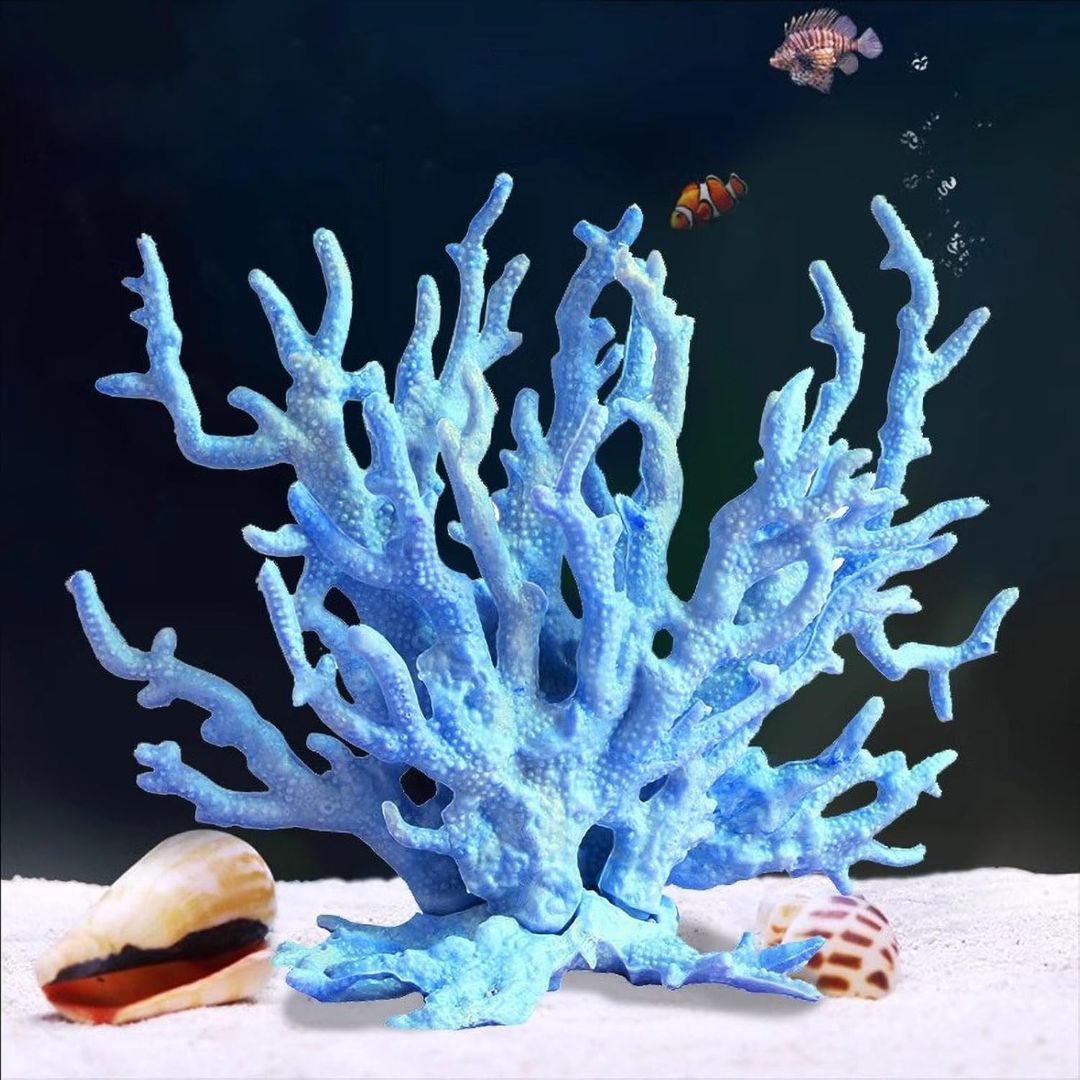 Decoration In Fish Tank - Coral Tree Blue 16×6×13.5cm