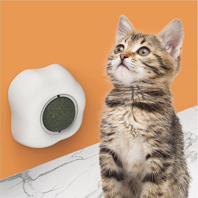Cat Mint Ball – Yellow 7 cm Rotating Catnip & Chew Toy