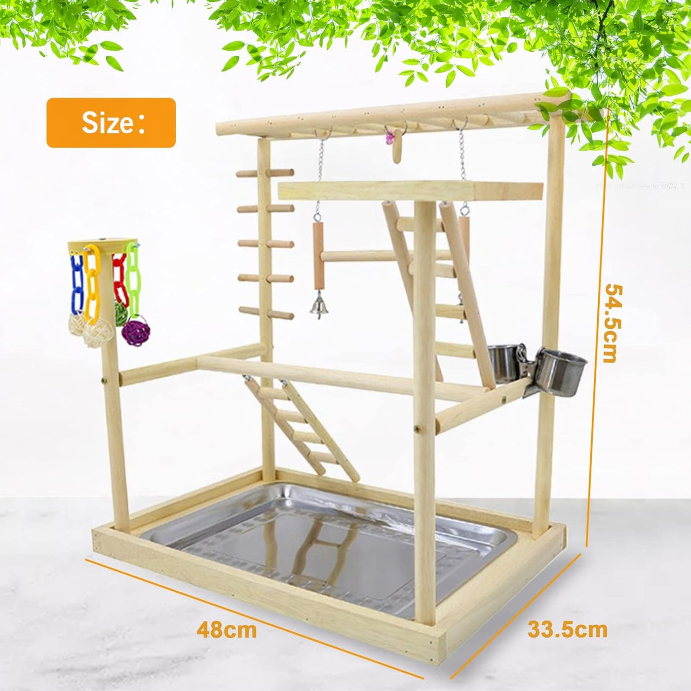 Happy Bird Toy For Wooden Standing 48×33.5×54.5cm