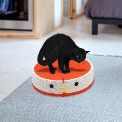 Round Chicken-Themed Cat Scratcher 41*41*11cm