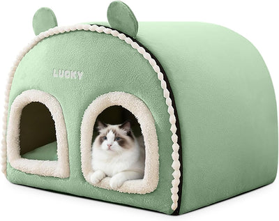 Green Warm Pet Bed 50*40*40Cm