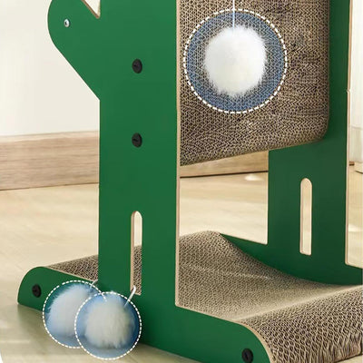 Cactus Shape Cat Scratcher with Ball Toy 29×35×56cm