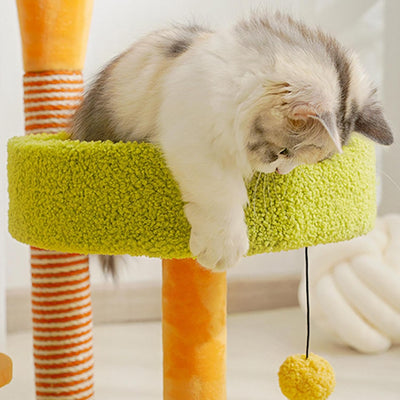 Modernn Yellow Carrot Cat Tree 39*73cm