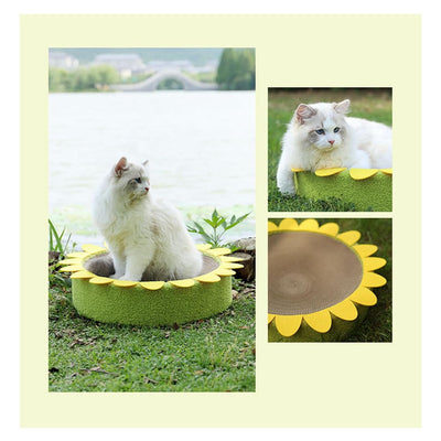 Modern Yellow Sunflower Cat Scratcher 41×41×10cm