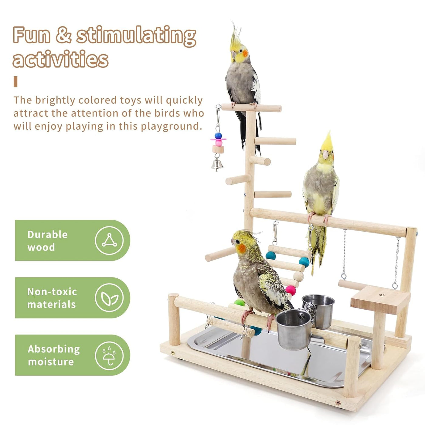 Bird Toy For Wooden Standing 37×26×44cm