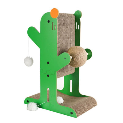 Cactus Shape Cat Scratcher with Ball Toy 29×35×56cm
