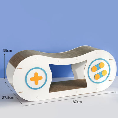 Modern Game Controller White Cat Scratcher 87×27.5×35cm