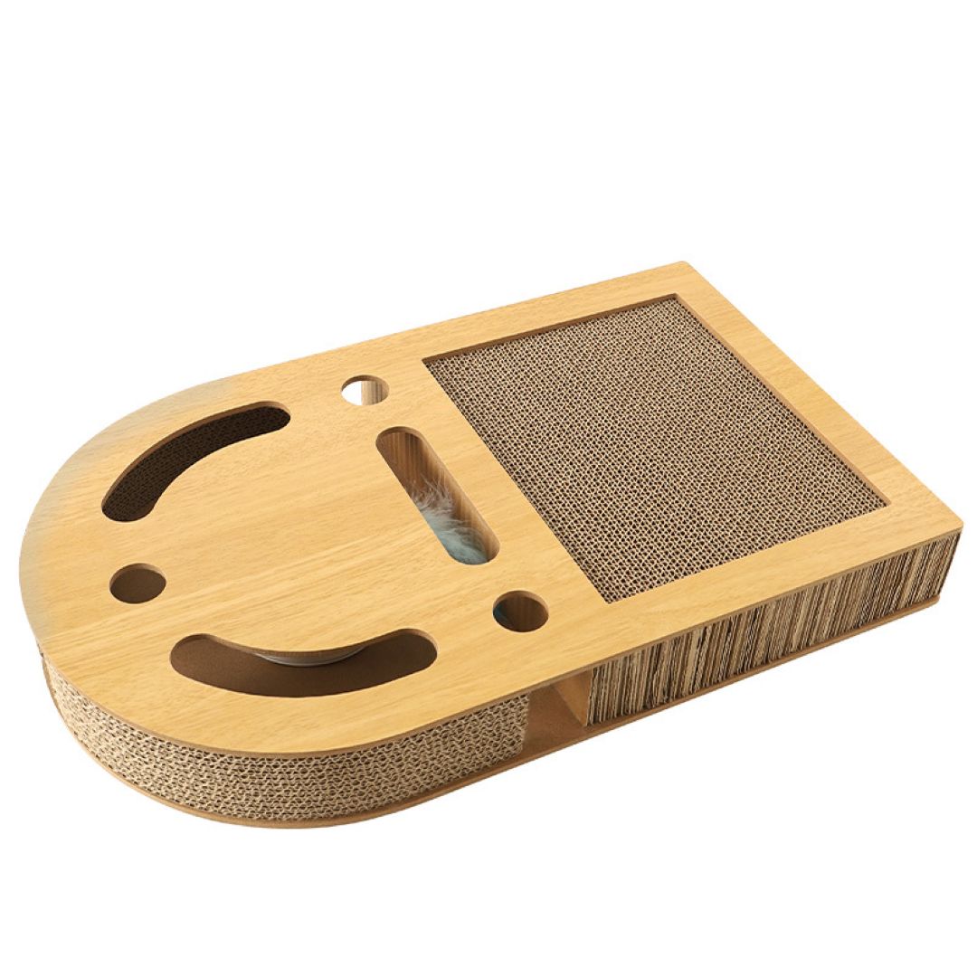 Modern Wooden Cat Scratcher & Electric toys 50*30*6cm
