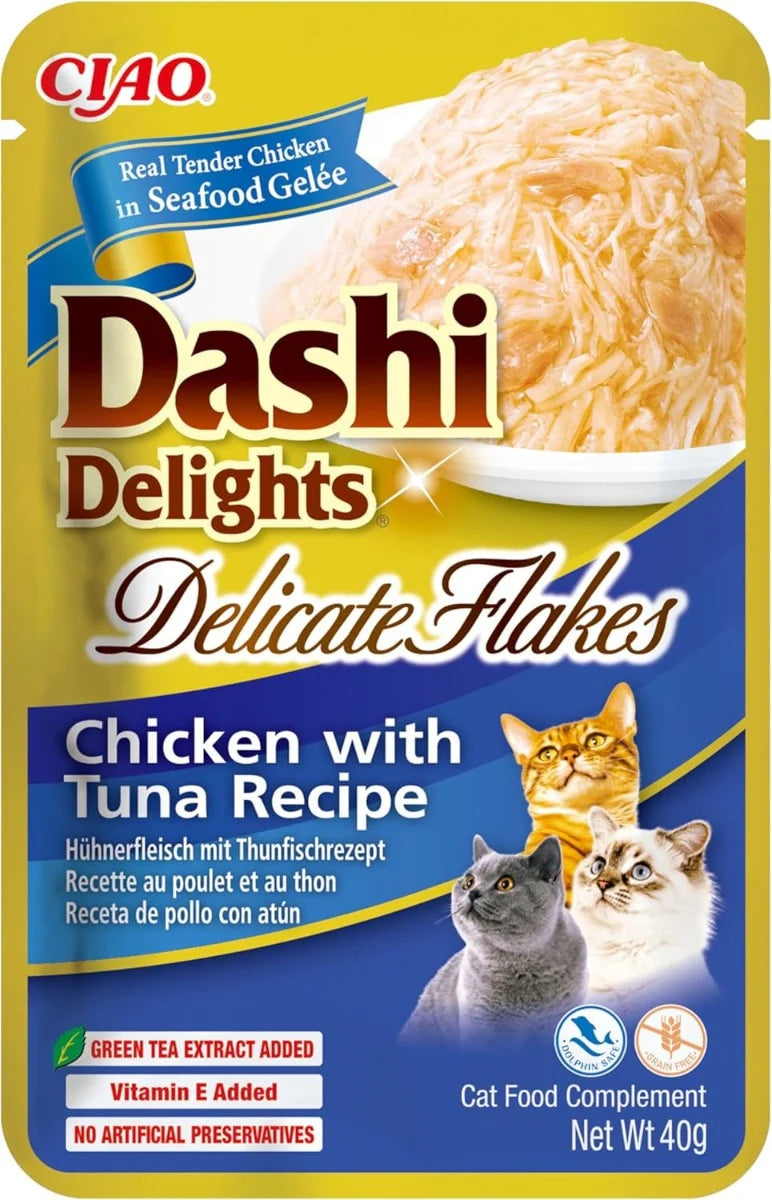 Dashi Delights Delicate Flakes Chicken with Tuna Recipe 40gx6 pouches