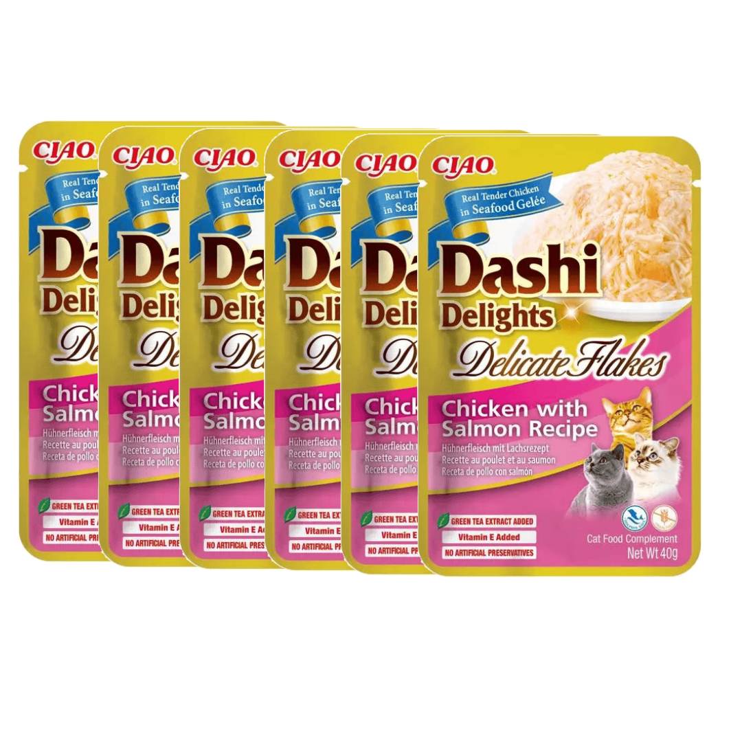 Dashi Delights Delicate Flakes Chicken with Salmon Recipe 40gx6 pouches